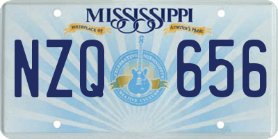 MS license plate NZQ656