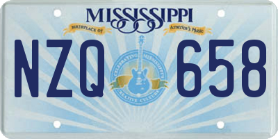MS license plate NZQ658