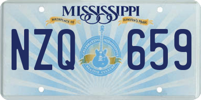 MS license plate NZQ659