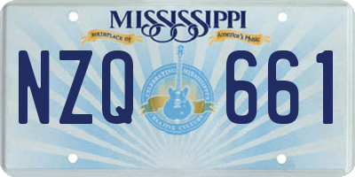 MS license plate NZQ661