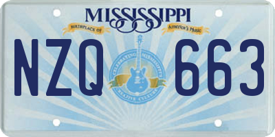 MS license plate NZQ663