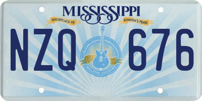 MS license plate NZQ676