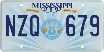 MS license plate NZQ679