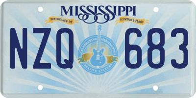 MS license plate NZQ683