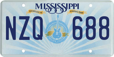 MS license plate NZQ688