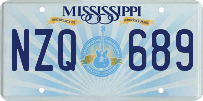 MS license plate NZQ689