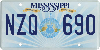 MS license plate NZQ690