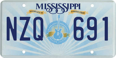 MS license plate NZQ691