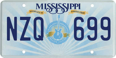 MS license plate NZQ699