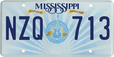 MS license plate NZQ713