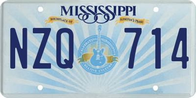 MS license plate NZQ714