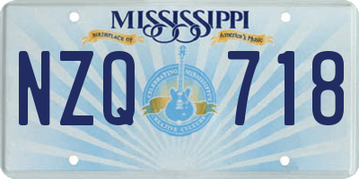 MS license plate NZQ718