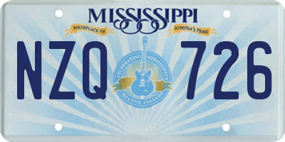 MS license plate NZQ726