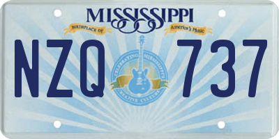 MS license plate NZQ737