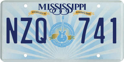 MS license plate NZQ741