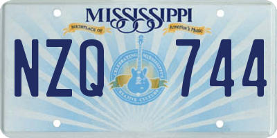 MS license plate NZQ744