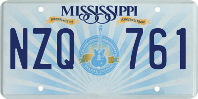 MS license plate NZQ761
