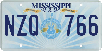 MS license plate NZQ766