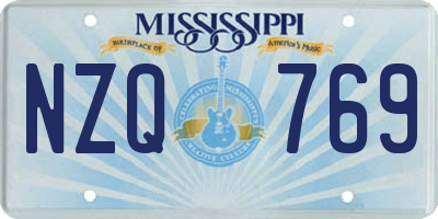 MS license plate NZQ769