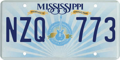 MS license plate NZQ773