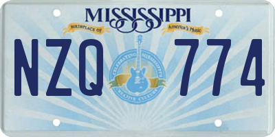 MS license plate NZQ774