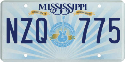 MS license plate NZQ775