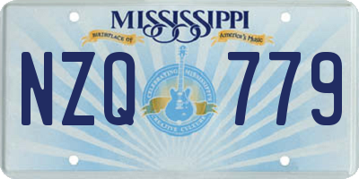 MS license plate NZQ779