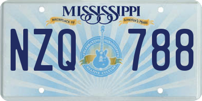 MS license plate NZQ788
