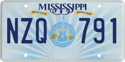 MS license plate NZQ791