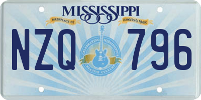 MS license plate NZQ796