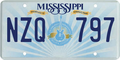 MS license plate NZQ797