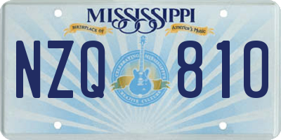 MS license plate NZQ810