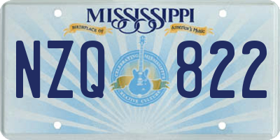 MS license plate NZQ822