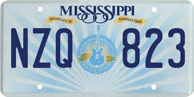 MS license plate NZQ823