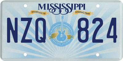 MS license plate NZQ824