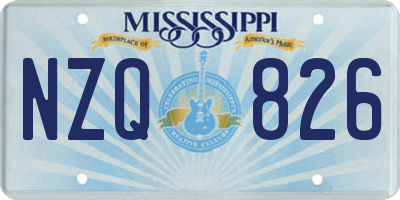 MS license plate NZQ826