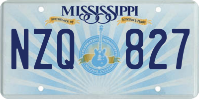 MS license plate NZQ827