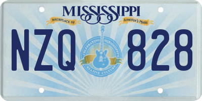 MS license plate NZQ828