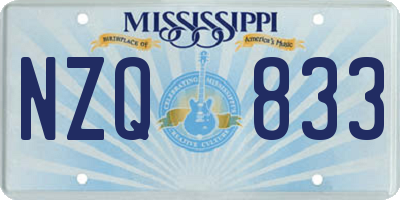 MS license plate NZQ833