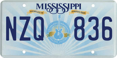 MS license plate NZQ836
