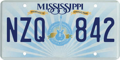 MS license plate NZQ842