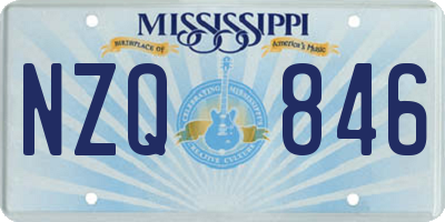 MS license plate NZQ846