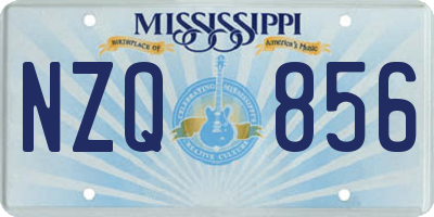 MS license plate NZQ856