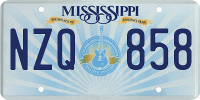 MS license plate NZQ858
