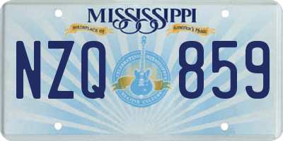 MS license plate NZQ859
