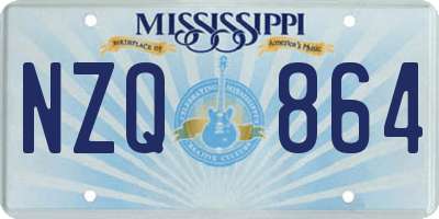MS license plate NZQ864