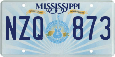 MS license plate NZQ873