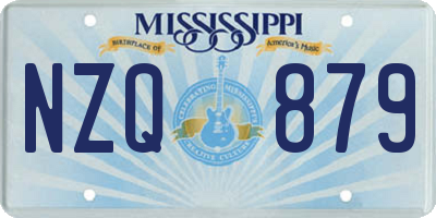 MS license plate NZQ879