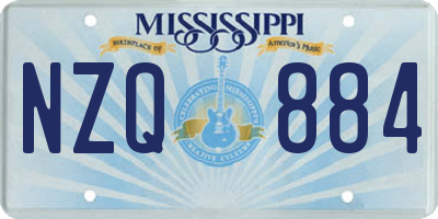 MS license plate NZQ884
