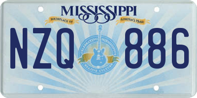 MS license plate NZQ886